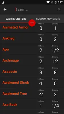 Monsters & Generators for D&D android App screenshot 1